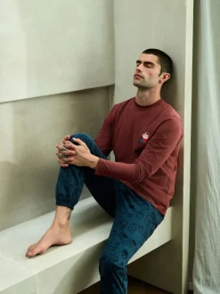 Next Rouge/Bleu - Ensemble pyjama graphique en jersey à manches longues