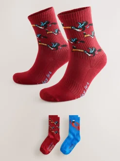 Next Rouge/Bleu - Lot de 2 chaussettes de sport sous licence Guinness Sale