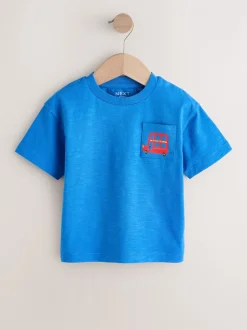 Next Rouge/bleu Londres - T-shirts imprimés graphiques à manches courtes Lot de 3 (3mois7ans)