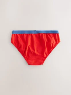 Next Rouge/bleu motif véhicules d'urgence - Lot de 7 slips en coton (1.5-10ans) New