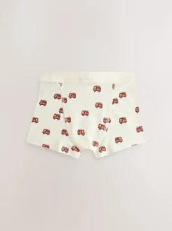 Next Rouge/bleu motif véhicules d'urgence - Boxers 7 Pack (1.5-12ans) Outlet