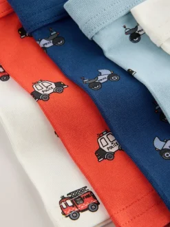 Next Rouge/bleu motif véhicules d'urgence - Boxers 7 Pack (1.5-12ans) Outlet