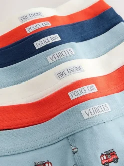 Next Rouge/bleu motif véhicules d'urgence - Boxers 7 Pack (1.5-12ans) Outlet