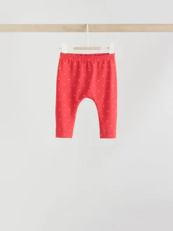 Next - Ensemble haut à manches longues et leggings 6 pièces (0mois-3ans) Rouge/Bleu/Crème Clearance