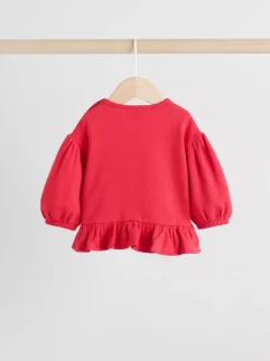 Next Rouge/crème - Ensemble 2 pièces avec pulls et leggings à nœud bébé (0mois-2ans) Discount