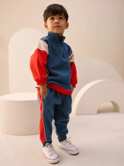 Next Rouge/Marine - Ensemble haut demi-zip et jogging (3mois à7ans) New