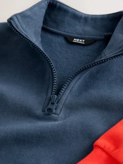 Next Rouge/Marine - Ensemble haut demi-zip et jogging (3mois à7ans) New