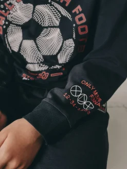 Next - Lot de 2 pyjamas à manches longues (3-16ans) Rouge/noir motif football