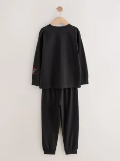 Next - Lot de 2 pyjamas à manches longues (3-16ans) Rouge/noir motif football