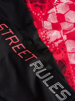 Next - Lot de 2 pyjamas à manches longues (3-16ans) Rouge/noir motif football