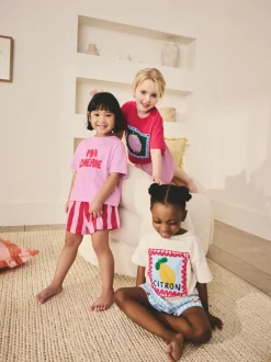 Next Rouge/rose Ma Cherie - Pyjama court 3 Pack (9mois-16ans) Hot