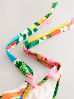 Next Rouge/Vert Tropical - Bas de bikini Online