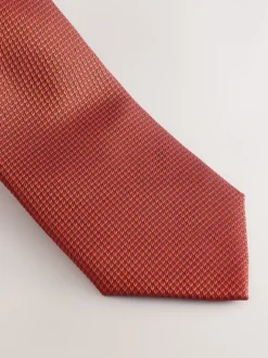 Next - Ensemble cravate et pochette texturées rouille Outlet