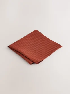 Next - Ensemble cravate et pochette texturées rouille Outlet