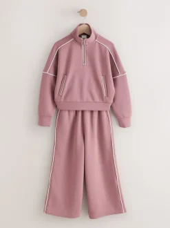 Next Rouille et rose - Ensemble pantalon de jogging super doux à col zippé et jambes Amples (3-16ans) Best