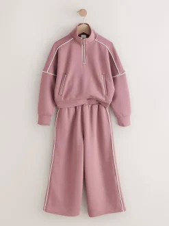 Next Rouille et rose - Ensemble pantalon de jogging super doux à col zippé et jambes Amples (3-16ans) Best