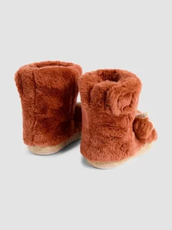 Jojo Maman Bébé Rust Highland Cow - Chaussons bottes en peluche