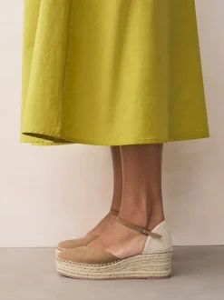 Next sable - Espadrilles à plateforme fermée et à bout compensé Outlet