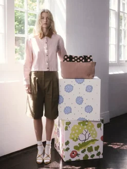 Cath Kidston Sac cabas carré en velours côtelé