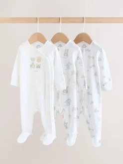 Next Safari blanc - Combinaisons de nuit pour bébé 3 Pack (0-2ans) Hot