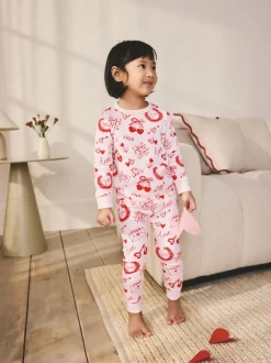 Next Saint-Valentin rouge/rose - Pyjama confortable (9 mois à 12 ans) Clearance