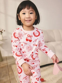 Next Saint-Valentin rouge/rose - Pyjama confortable (9 mois à 12 ans) Clearance