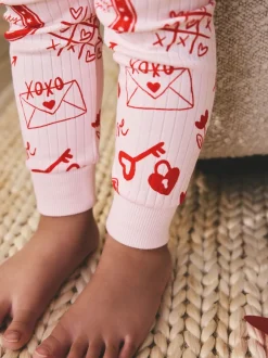 Next Saint-Valentin rouge/rose - Pyjama confortable (9 mois à 12 ans) Clearance