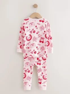 Next Saint-Valentin rouge/rose - Pyjama confortable (9 mois à 12 ans) Clearance