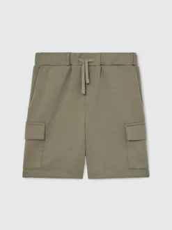 Reiss sauge - Short cargo Oliver Premium en jersey interlock Sale