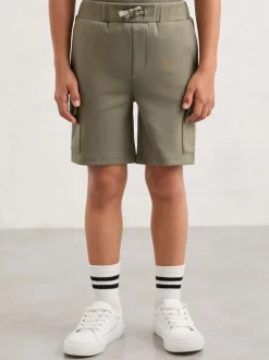 Reiss sauge - Short cargo Oliver Premium en jersey interlock Sale