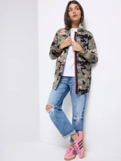 SCAMP & DUDE Shacket imprimé camouflage en coton Hot