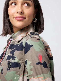 SCAMP & DUDE Shacket imprimé camouflage en coton Hot