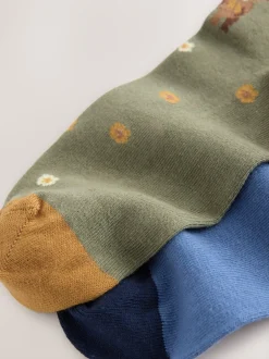 Next Scène Hamish The Highland Cow - Lot de 2 paires de chaussettes en coton à poignée chaude Online