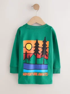 Next - T-shirt imprimé dos à manches longues (3mois-8ans) Scène verte Hot