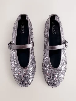 Next Sequins en étain - Chaussures Forever Comfort® Mary Jane avec ornements de sequins Sale