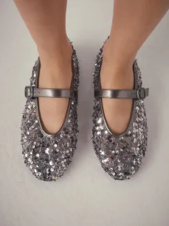 Next Sequins en étain - Chaussures Forever Comfort® Mary Jane avec ornements de sequins Sale