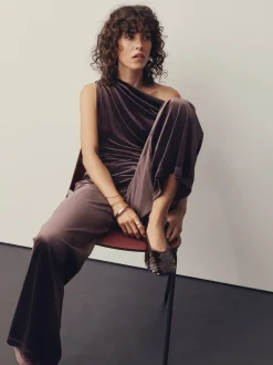 Next Sequins marron chocolat - Chaussures plates à sequins Forever Comfort® à bout rond Best