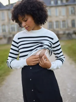 Seraphine Robe haut en maille Grossesse et Allaitement Sale
