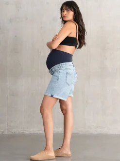 Seraphine Shorts de Grossesse en Denim Bleu Discount