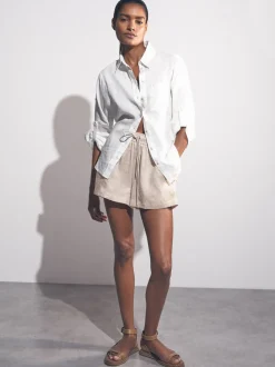 Reiss Short à cordon de serrage en lin mélangé Willow Online