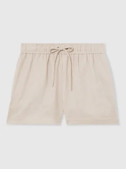 Reiss Short à cordon de serrage en lin mélangé Willow Online