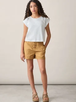 Reiss Short Clement en coton à lacets Sale