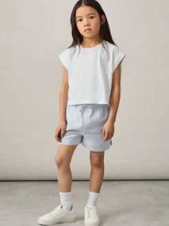 Reiss Short Cleo à cordon de serrage en coton et lin Sale
