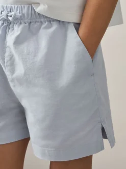 Reiss Short Cleo à cordon de serrage en coton et lin Sale