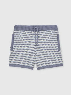 Reiss Short Peter rayé en maille de coton mélangé Outlet