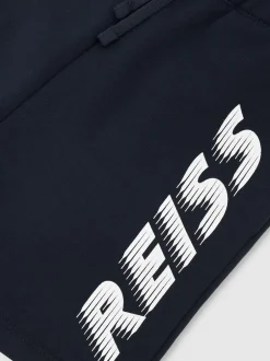 Reiss Short Terek en coton à cordon de serrage et imprimé logo Clearance