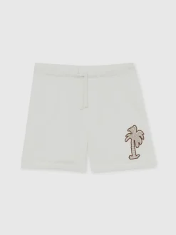 Reiss Shorts Kayo en coton Mélange brodé palmier Online
