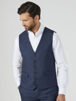 Skopes Woolf Check Coupe sur mesure Suit Gilet Outlet