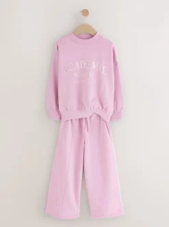 Next Slogan rose - Ensemble Sweat-shirt et jogging ample (3-16ans) Sale