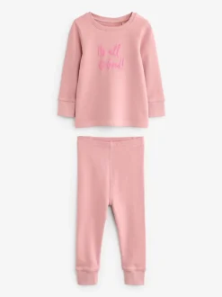 Next Slogan rose/jaune - Lot de 3 pyjamas confortables imprimés (9mois à12ans) Discount